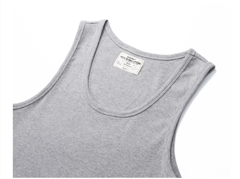 Hot Mens 230G Printed Tank Top T-Shirt Sleeveless Backed Sweatshirt Basic Shirt