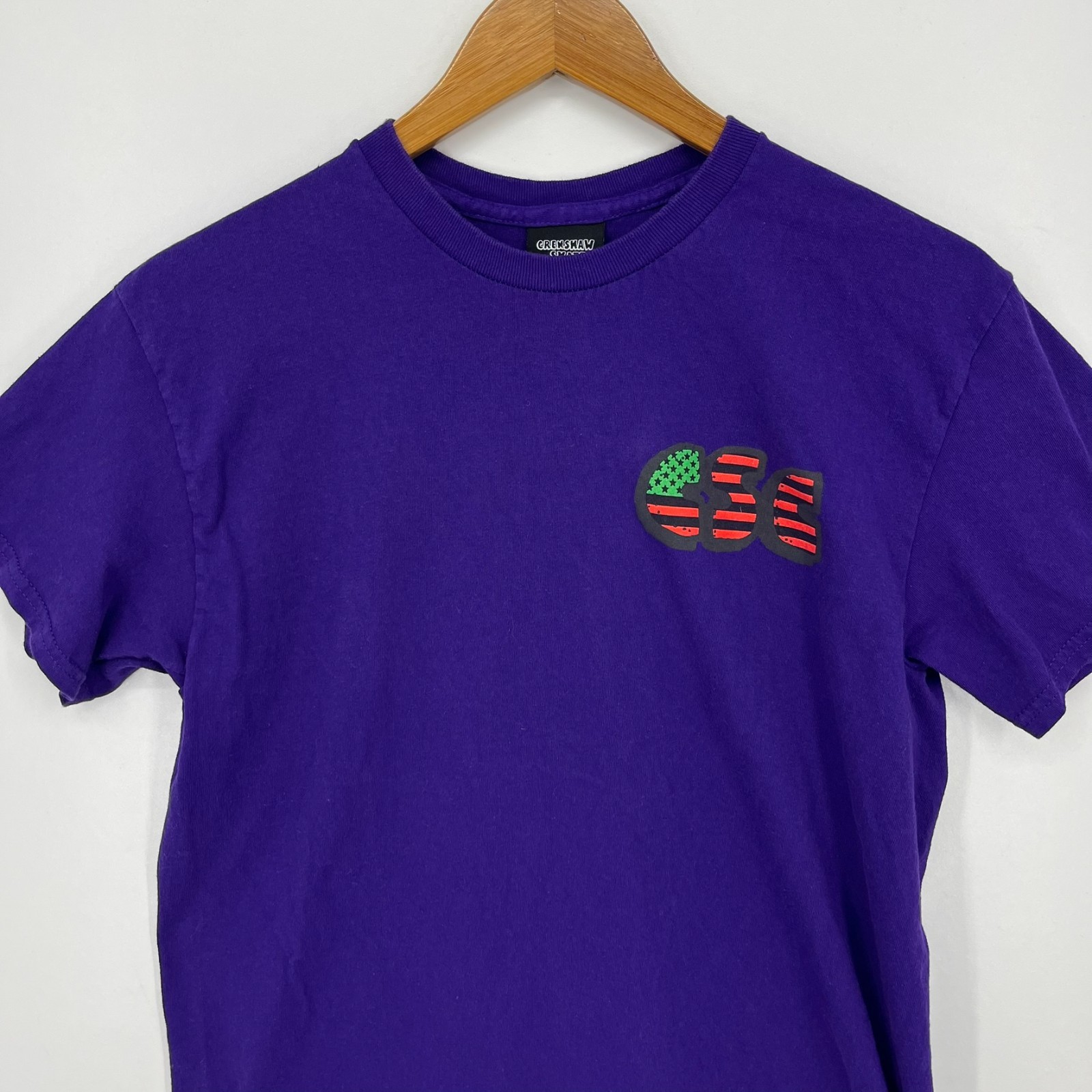 Crenshaw Skate Club T-Shirt Adult M Purple Short Sleeve Crew Neck Logo Cotton