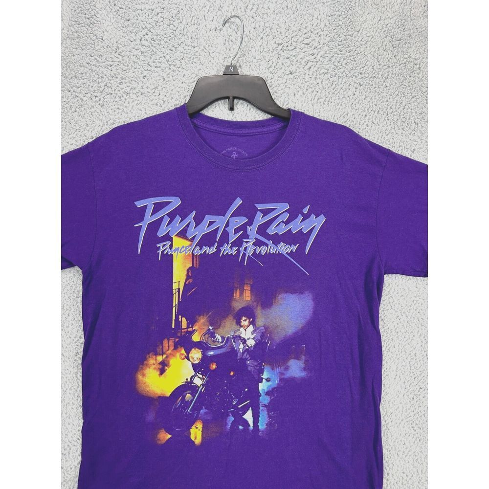 The Prince Estate Shirt Adult Medium M Purple Rain Tee Short Sleeve Cotton Mens
