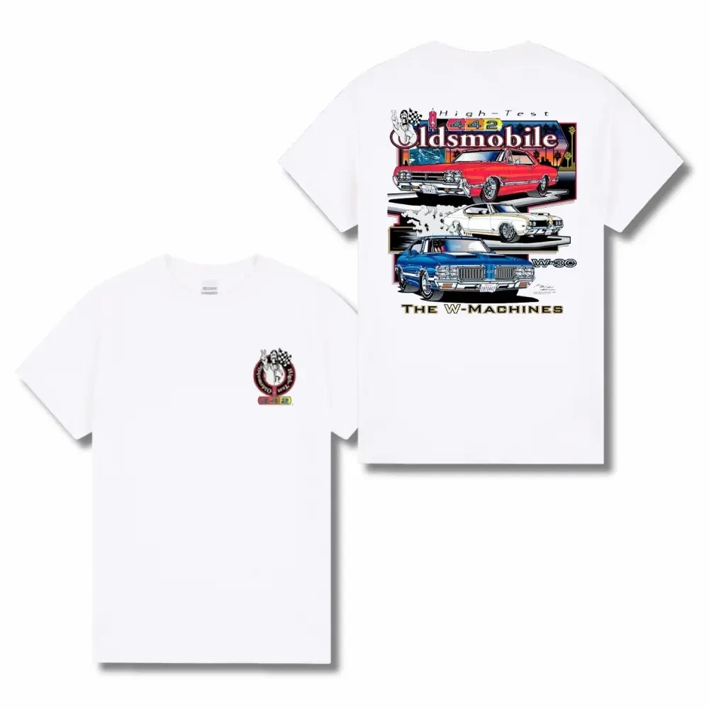 Oldsmobile 442 W-Machine T-Shirt – 455 Hurst Muscle Car Graphic Shirt Featuring