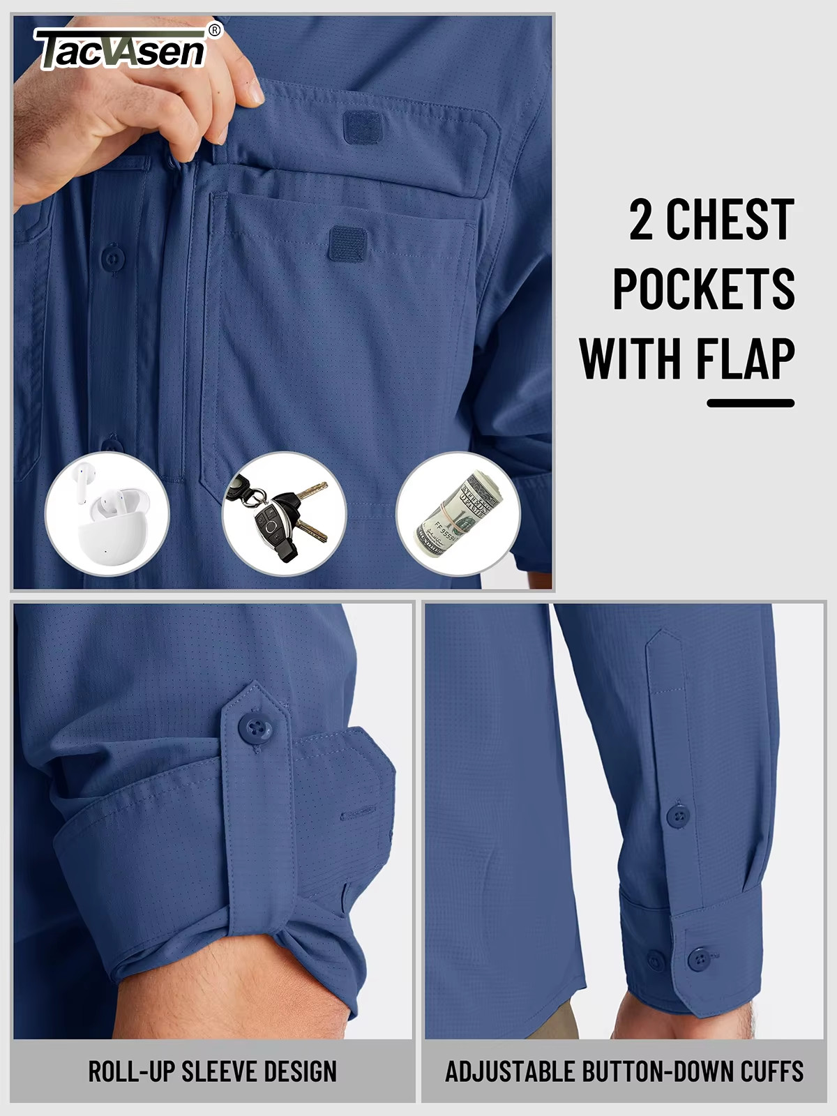 I Men&rsquo;s Button Down Shirt, Long Sleeve, Quick Dry