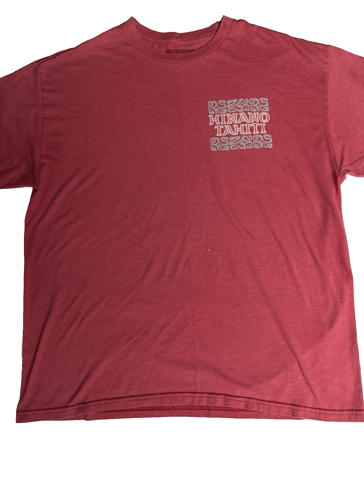 Hinano Tahiti Men&rsquo;s Red X-Large T Shirt Front & Back Graphic Tee