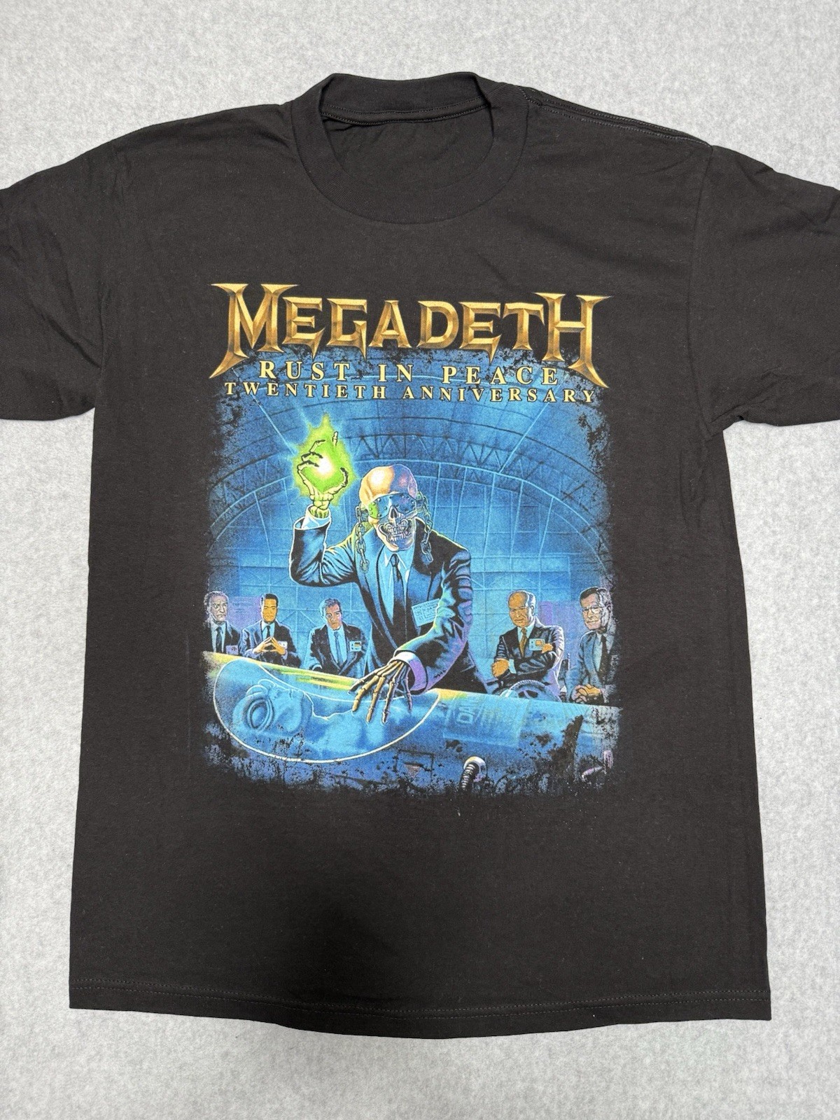 Megadeth Rust In Peace 20th Anniversary Black Men&rsquo;s T-Shirt Crew Neck XL