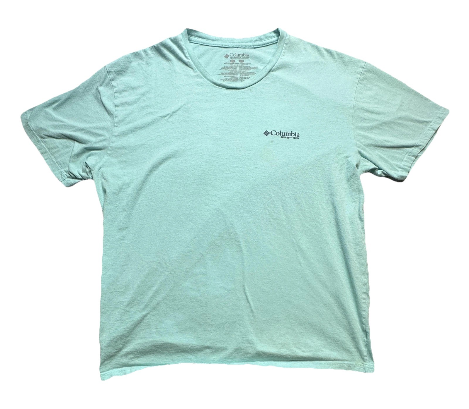 Columbia PFG Shirt Mens 2XL Green Tarpon Fish Graphic Short Sleeve Fishing