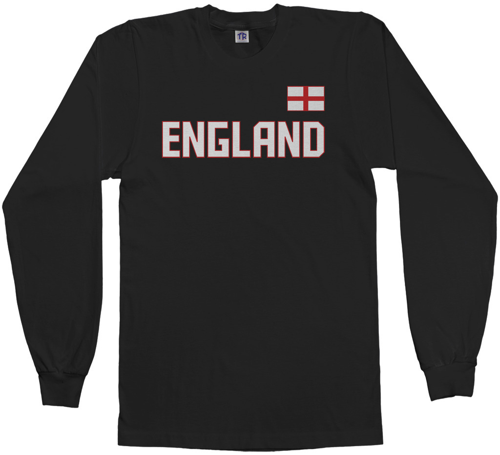 Threadrock Men&rsquo;s England National Team Long Sleeve T-shirt london flag
