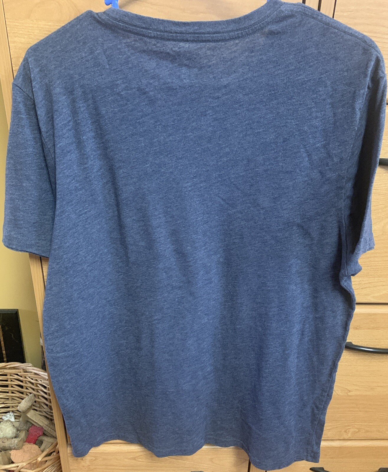 LUCKY BRAND T-SHIRT MENS Large POLY COTTON RAYON BLEND GRAY4-LEAF CLOVER LA USA