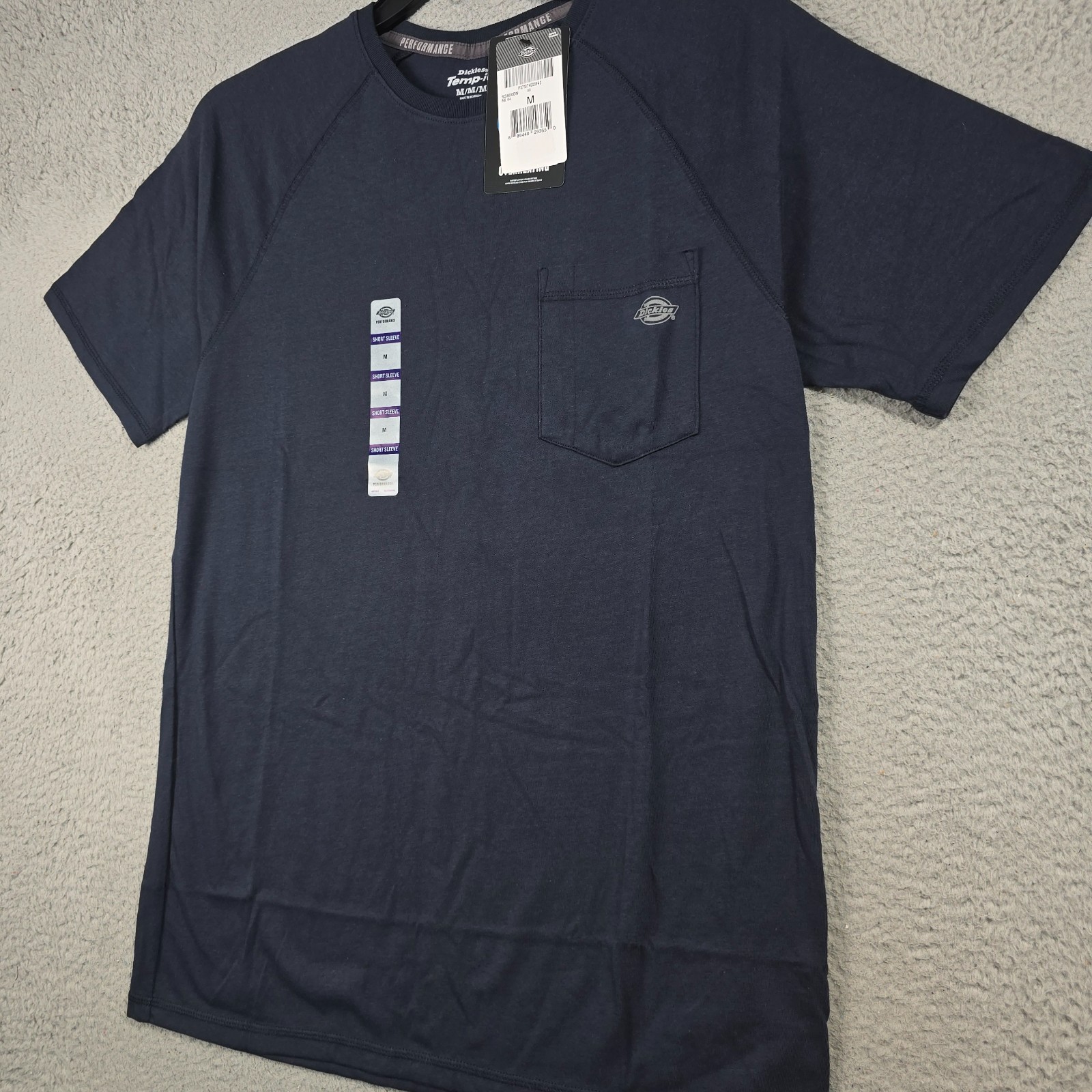 DICKIES Fast Dry Shirt Mens MEDIUM Blue WORK WEAR POCKET OUTDOORS Fishing NWT