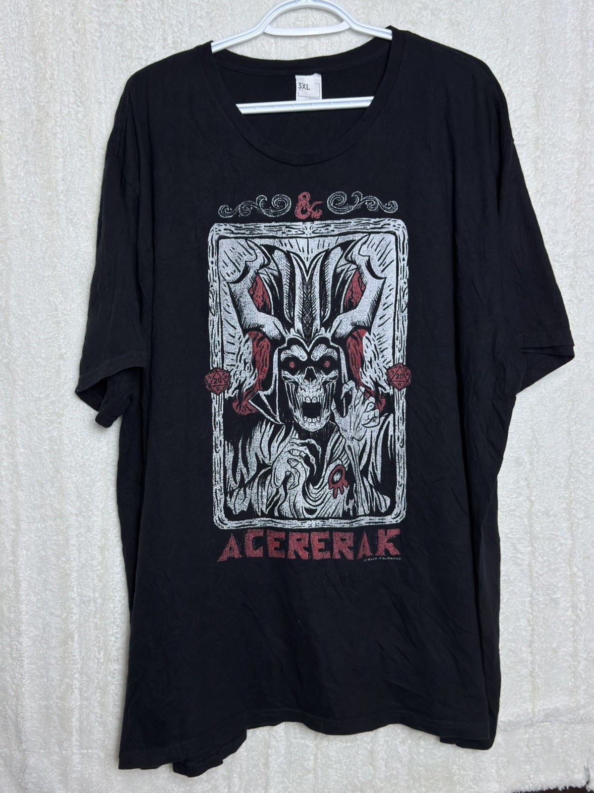 Dungeons & Dragons Acererak Demilich Card T-Shirt Men&rsquo;s 3XL Black DND Gaming Tee