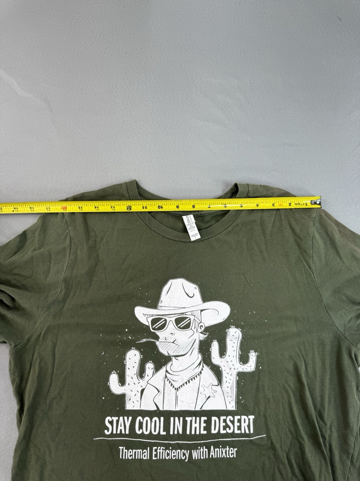 Stay Cool In The Desert T Shirt Mens Size Large Green Thermal Efficiency Anixter