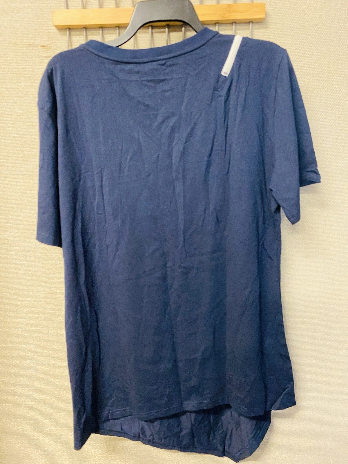 Men&rsquo;s Coofandy Short Sleeve V-Neck Zipper T-Shirt Navy Blue XL