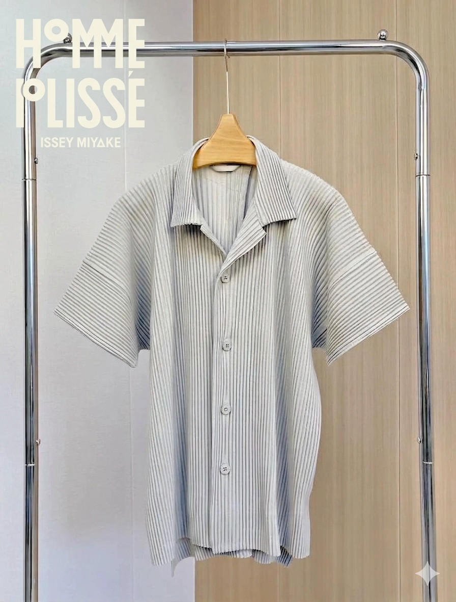Homme Plisse Issey Miyake Men&rsquo;s Black POLO T Shirt Size 3 JJ122