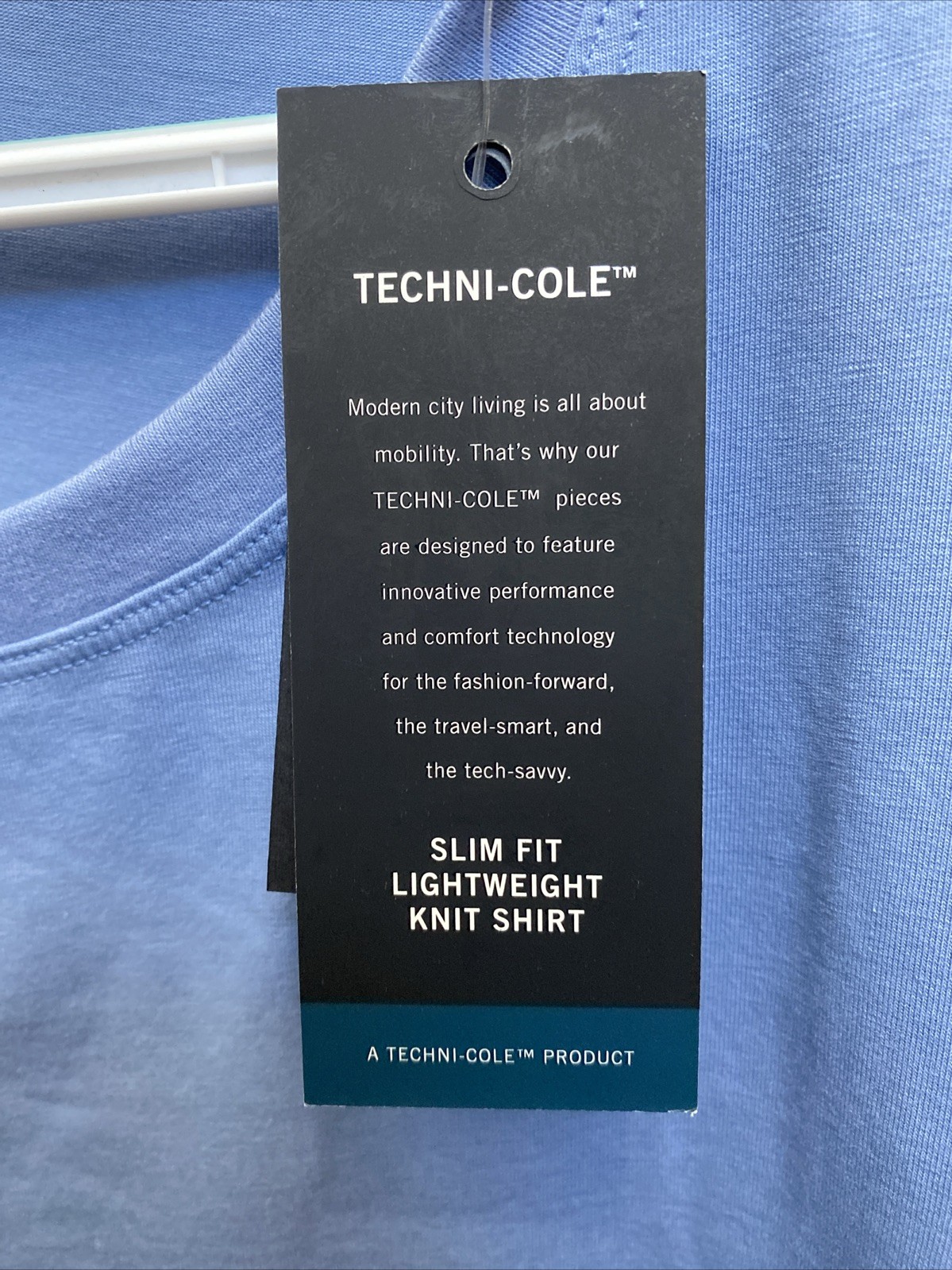 Kenneth Cole Active T Shirt 2XL Blue Short Sleeve Crew Neck Tee Slim Fit NWT