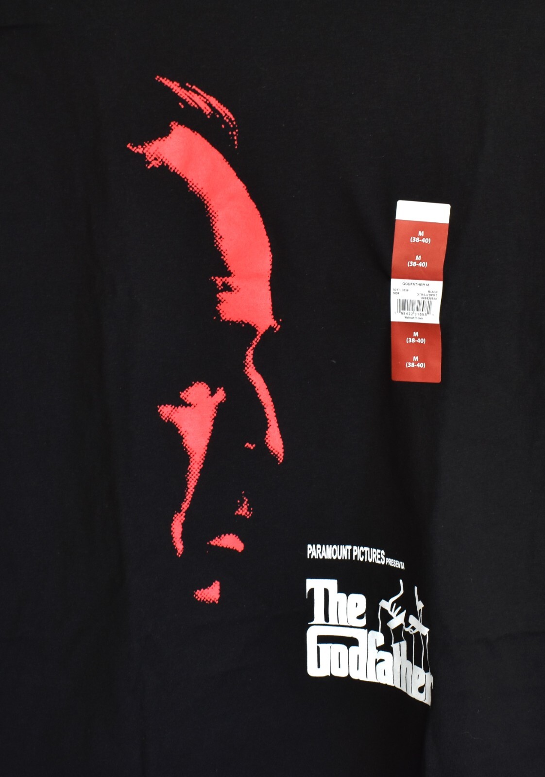 Men&rsquo;s The Godfather Graphic T-Shirt Short Sleeve Crew Neck MEDIUM Black NEW