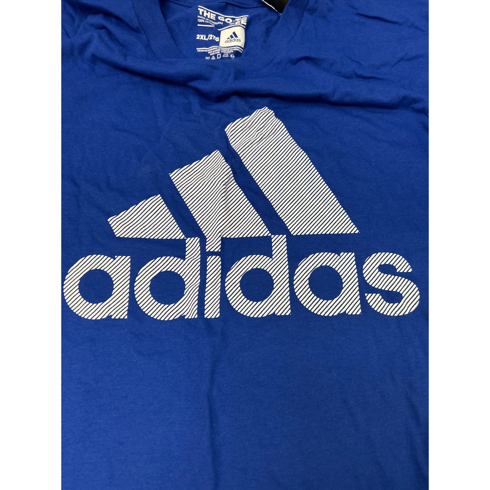 Adidas Mens Go-To Tee Royal Blue Graphic Logo T-Shirt 2XL B289A