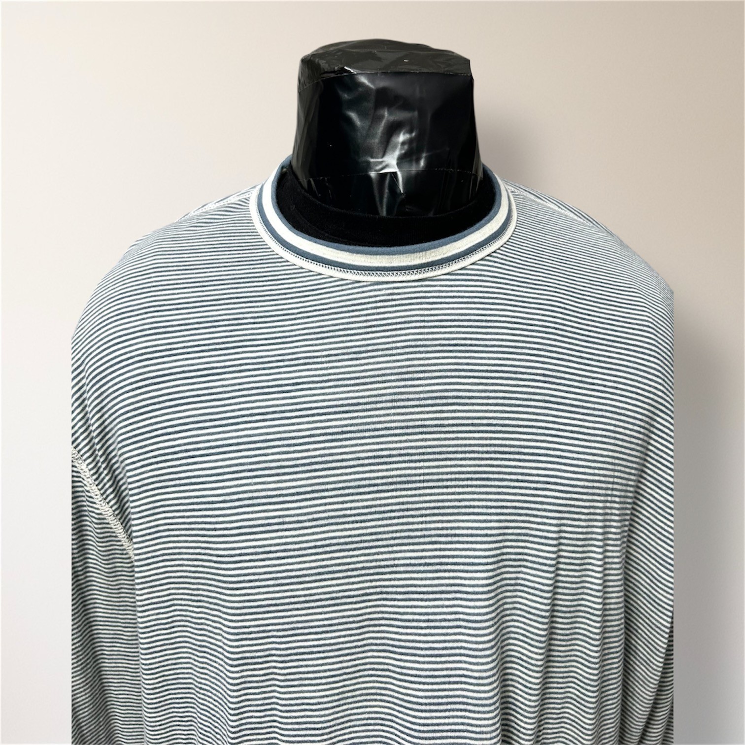 Faherty XXL Reversible Cloud LS Tee Stone Peak Stripe Pima Cotton Soft Coastal