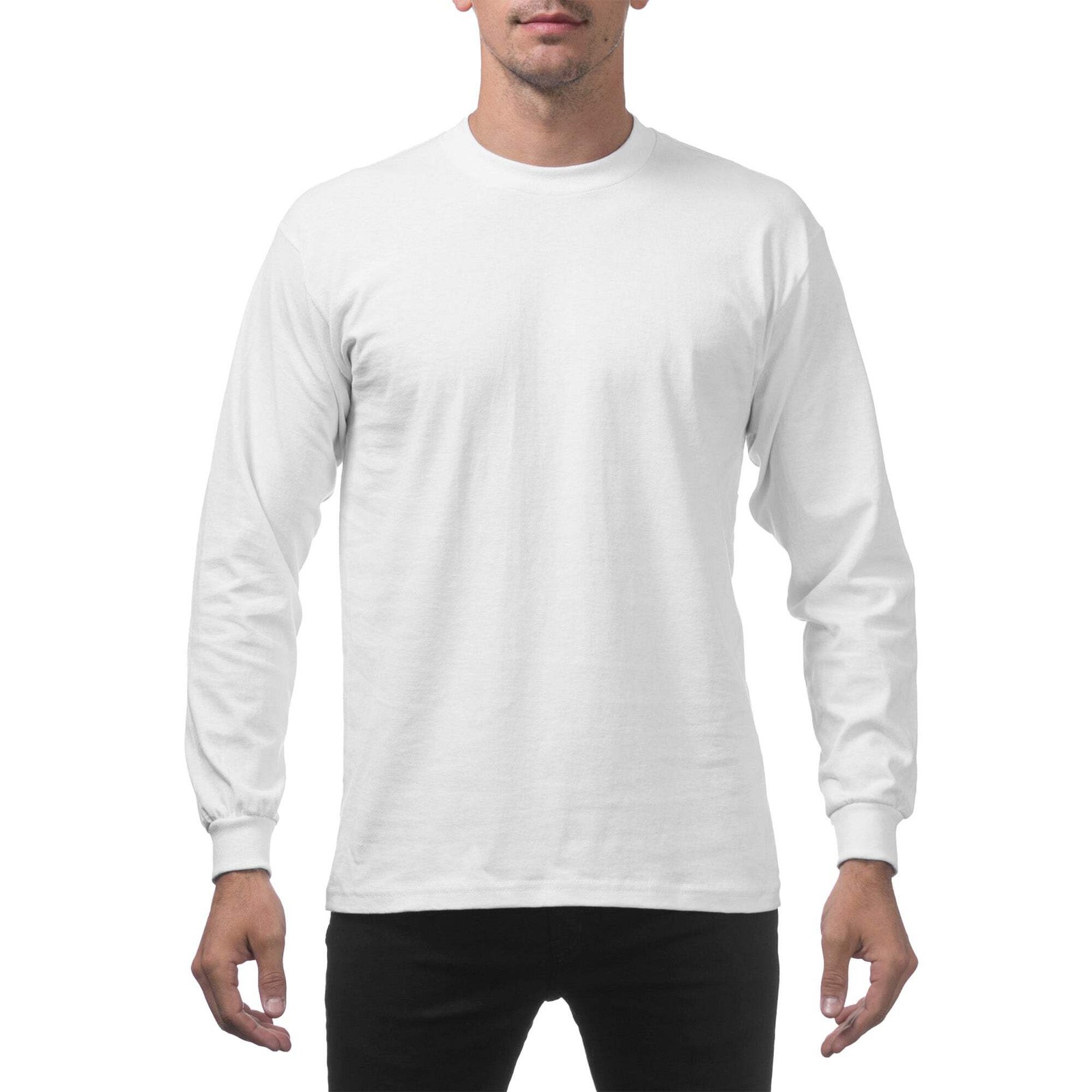 Pro Club Men&rsquo;s Heavyweight Cotton Long Sleeve T-Shirt