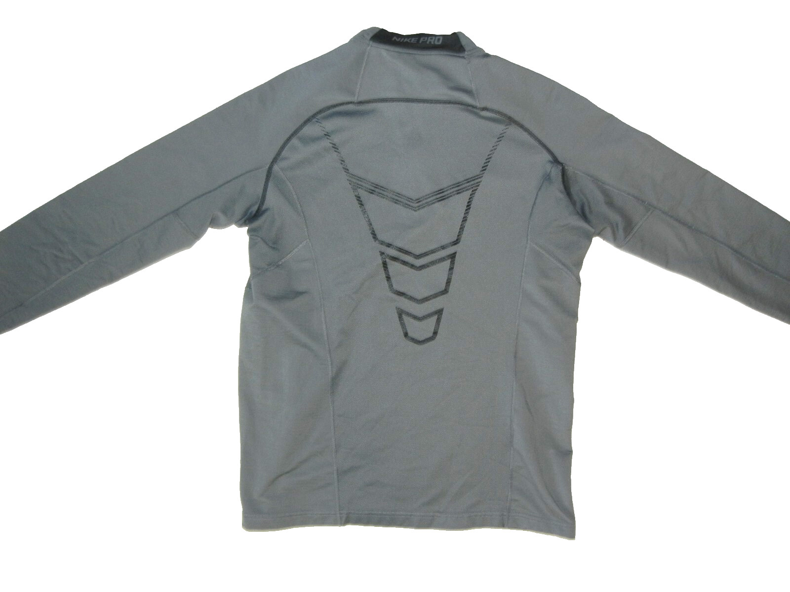 NIKE PRO Gray Spandex PULLOVER COMPRESSION SHIRT Warm Running Gym Gear Men&rsquo;s XL