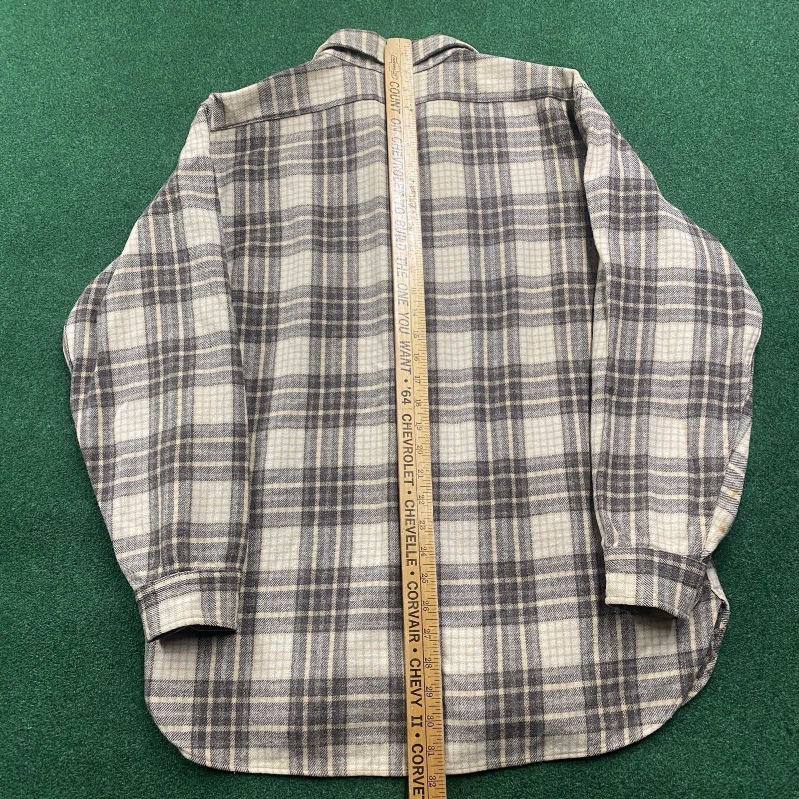 Vintage Pendleton Board Shirt Flannel Mens XL Brown 70S Wool Plaid USA MADE