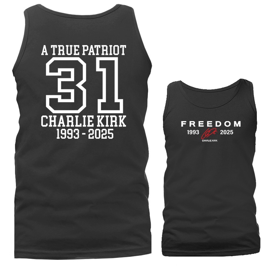 Charlie Kirk Freedom True Patriot Memorial Freedom Tank Top