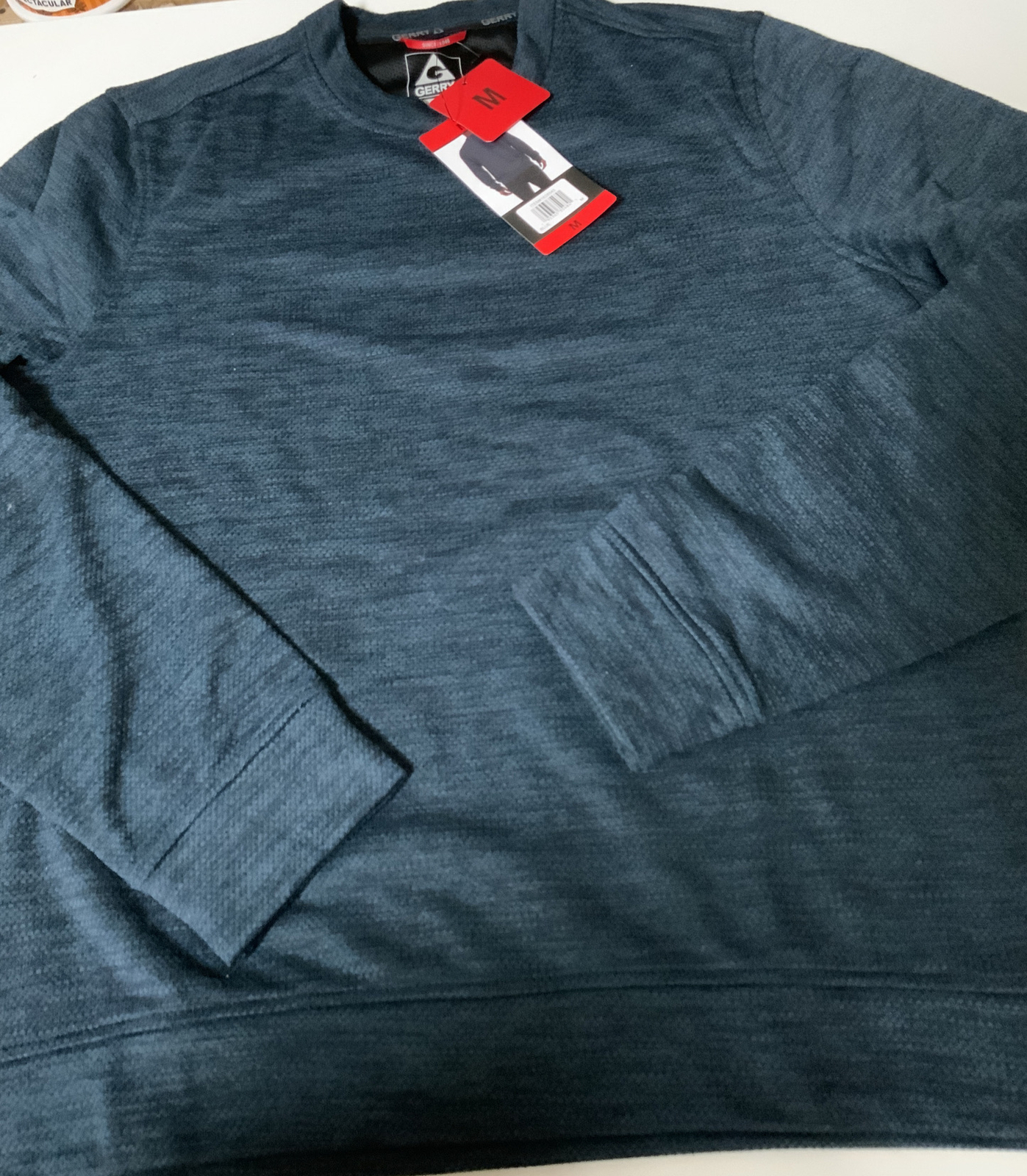 🧷 GERRY MEN&rsquo;S LONG SLEEVE CREW SHIRT SIZE MEDIUM, BLUE NAVY. 🆕