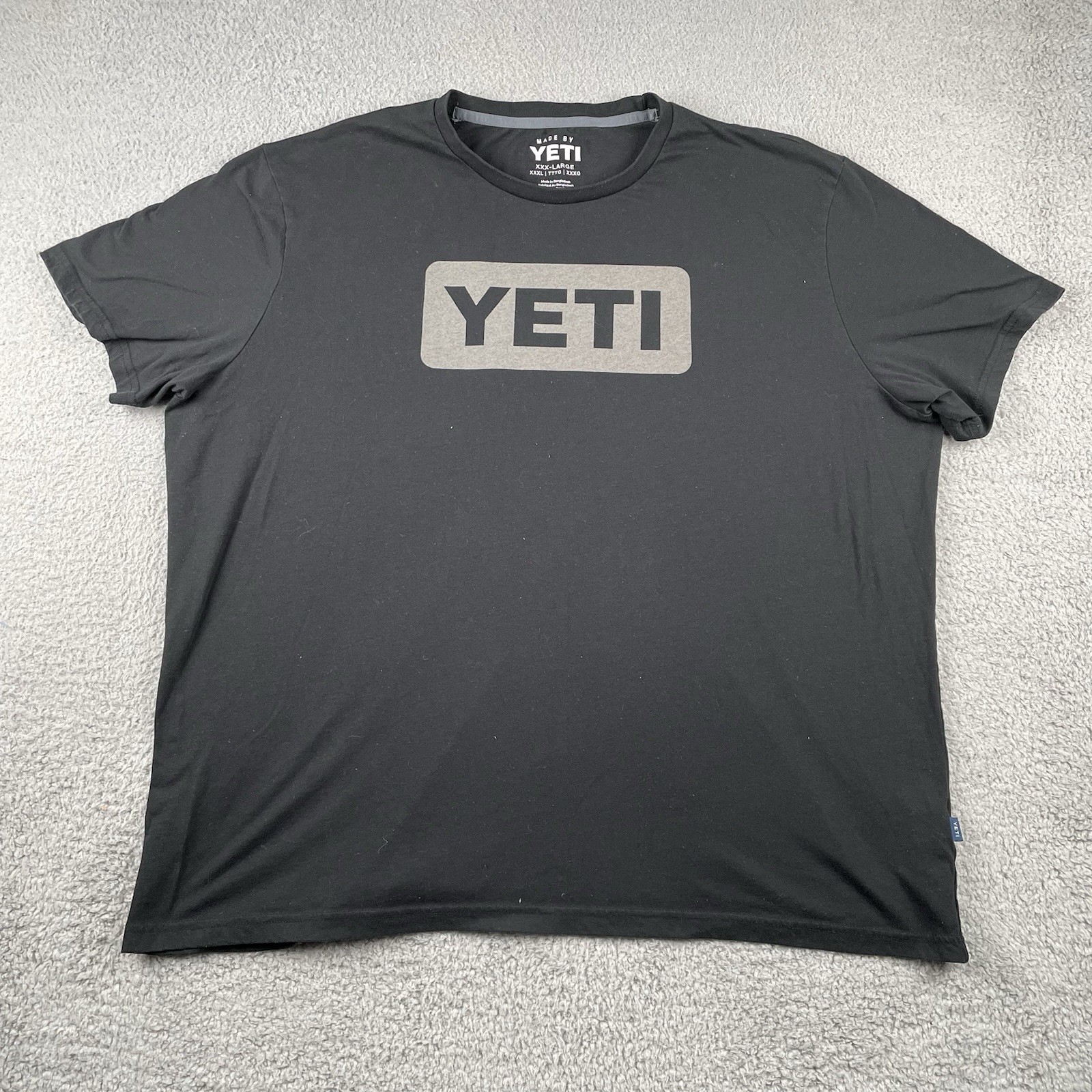 Yeti Sportswear 3XL Box Logo Shirt Black Ultra Soft Fabric Blend Fitted