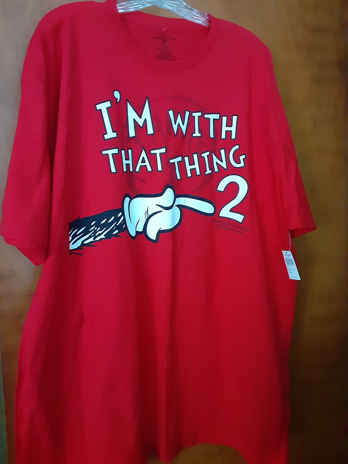 men&rsquo;s 2xl universal studio dr. seuss red t-shirt I&rsquo;m with that thing 2 brand new