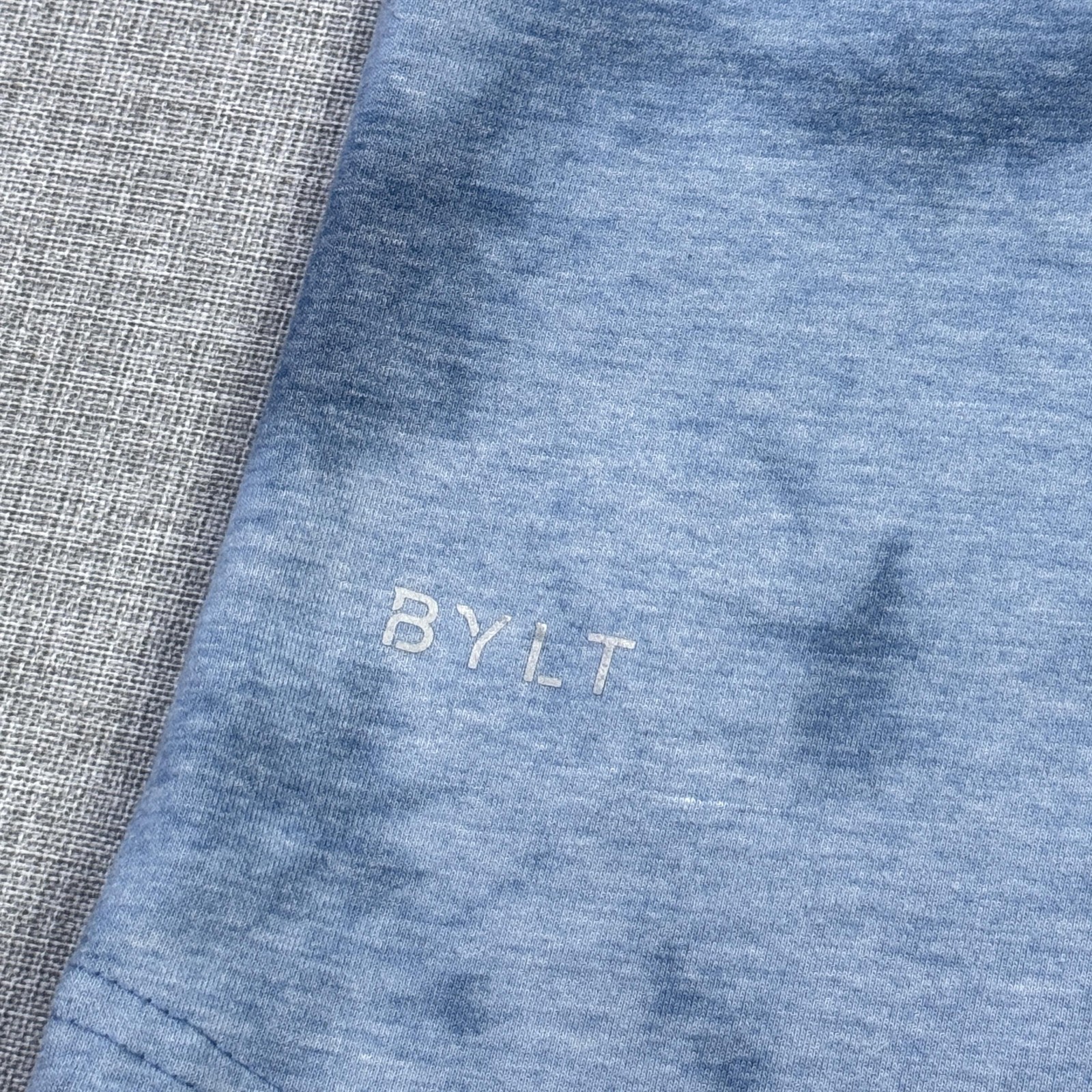BYLT Tie-Dye Gym T-Shirt Mens Large Blue Relaxed Graphic Crew Neck Stretch