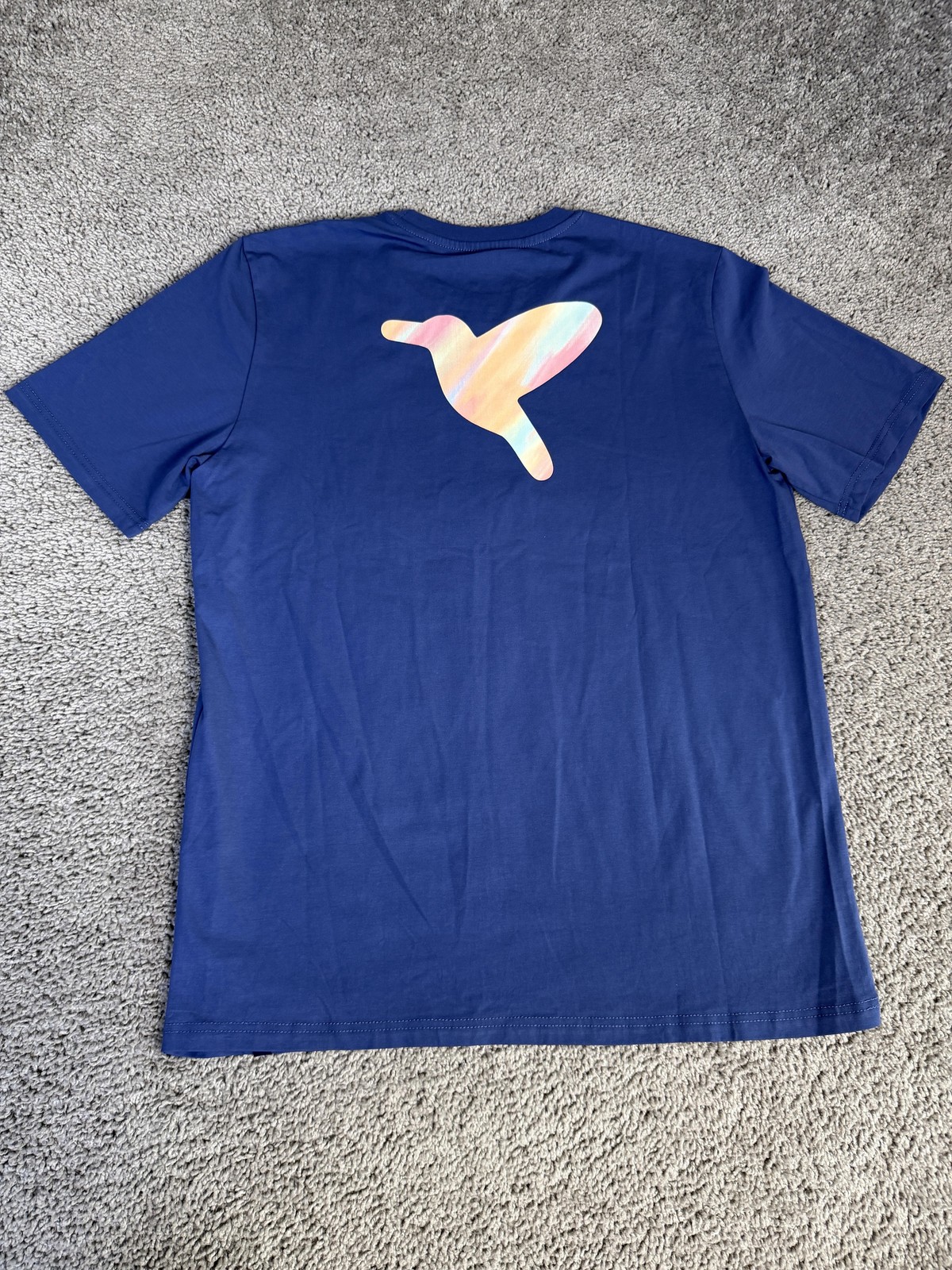 Birddogs Shirt Mens L Blue Logo Graphic Crew Neck Tagless Stretch Tee Jersey