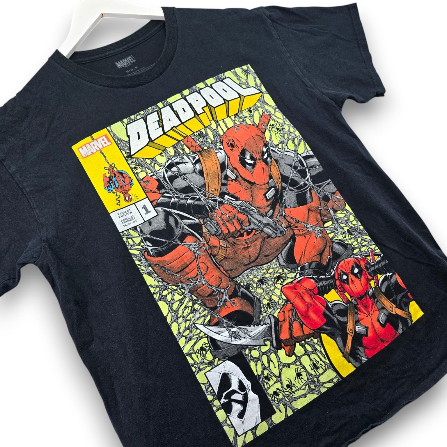 MARVEL Deadpool Torment T-Shirt Men&rsquo;s Black Medium Cotton Homage Comic Cover