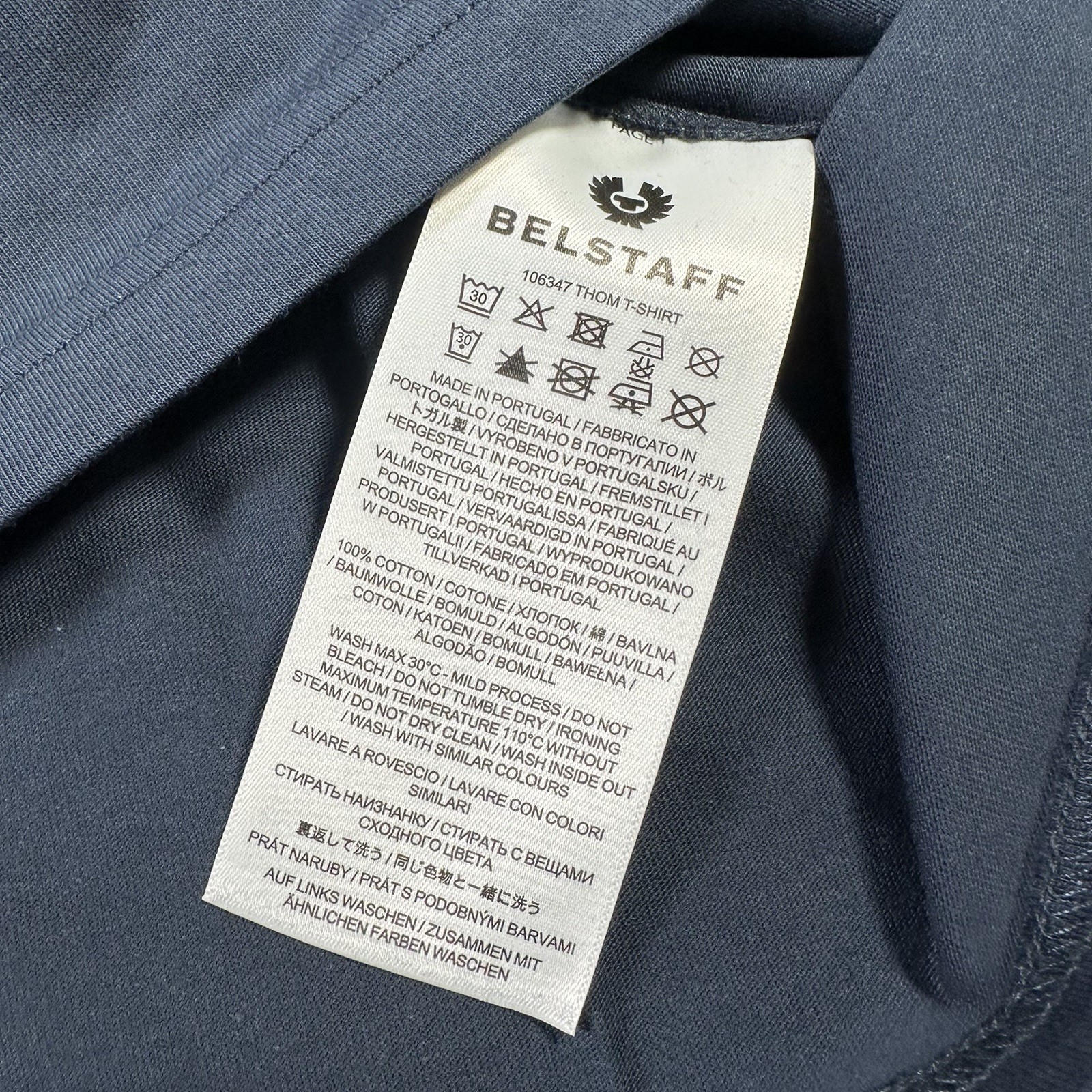 BELSTAFF Mens Deep Navy Blue Thom Sleeve Logo T Shirt SIZE 3XL BNWT Authentic
