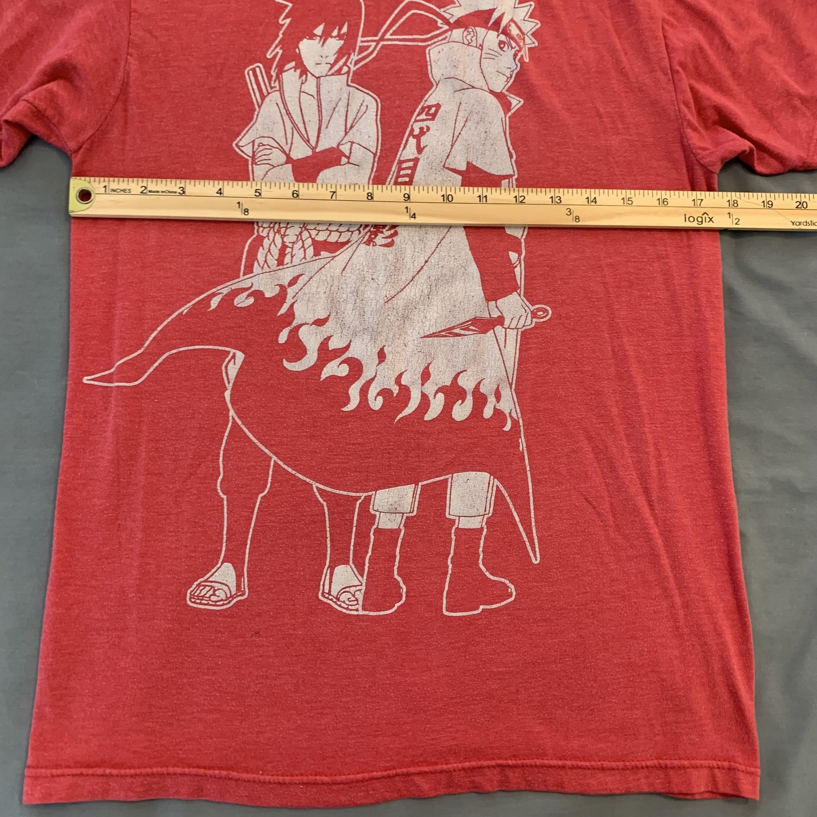 Naruto Shippuden Shirt Mens Small Red Ripple Junction Sasuke Naruto Tee Anime