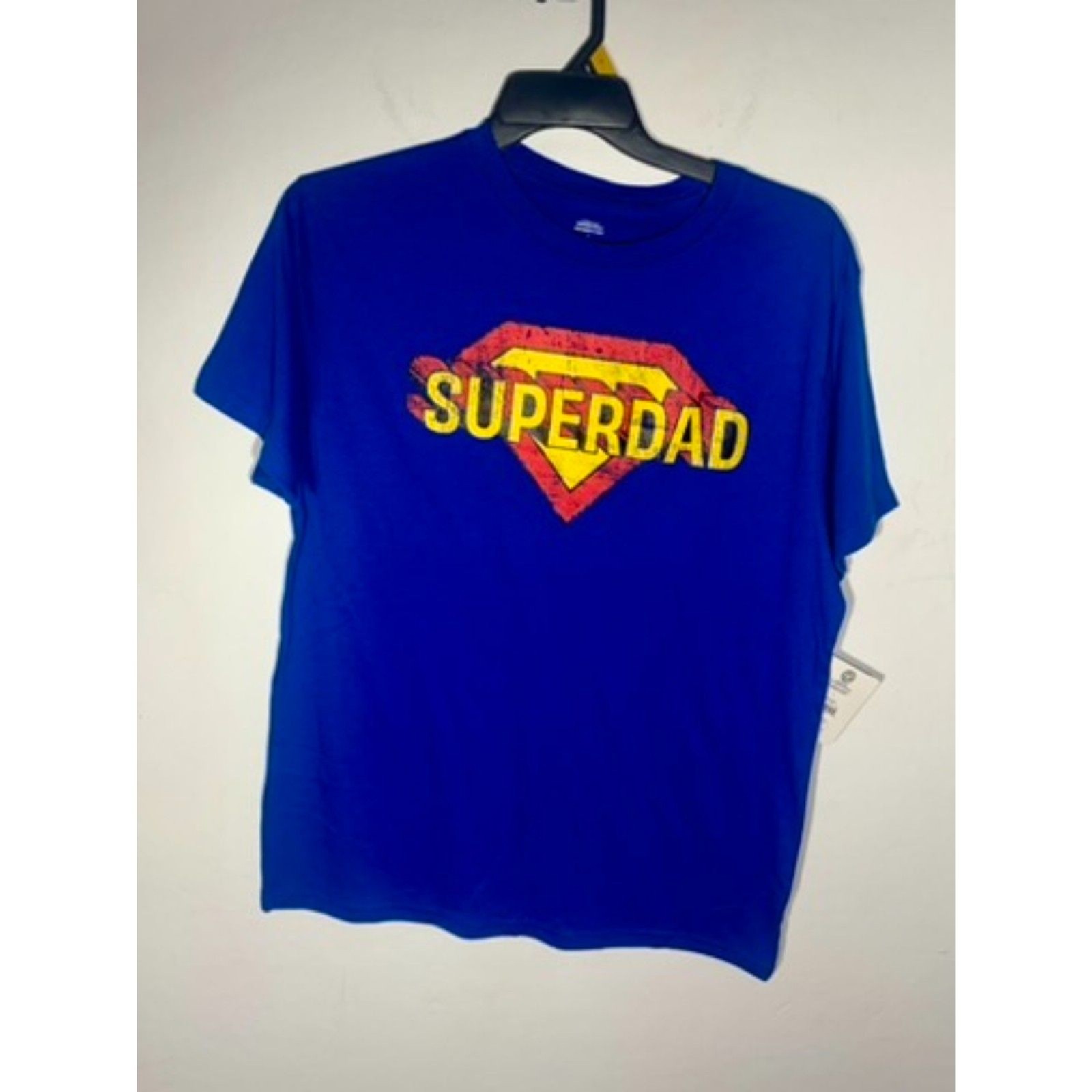 NWT SuperDad Graphic T-Shirt Men&rsquo;s Large Blue Father&rsquo;s Day Superhero Tee