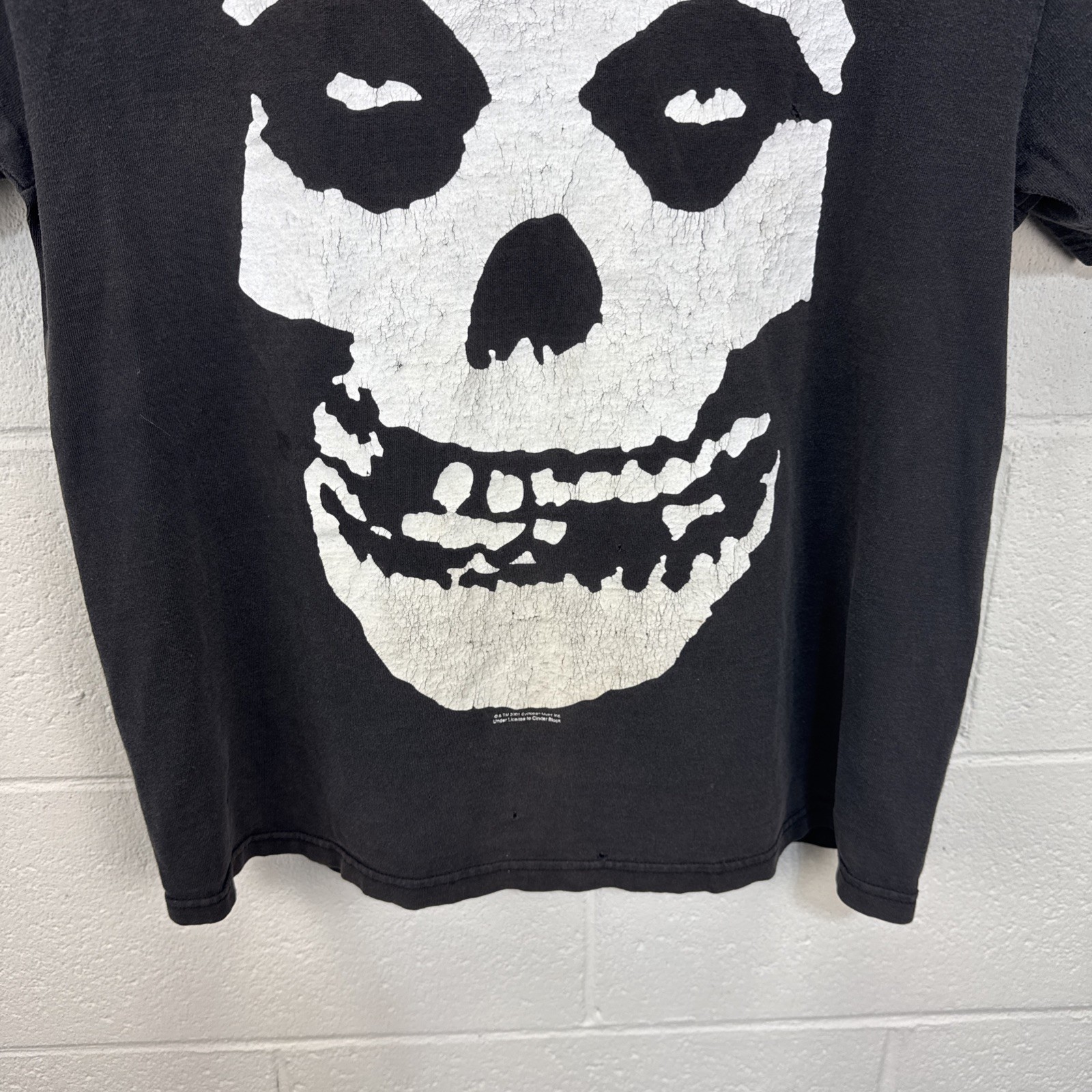 Vintage The Misfits 2001 Skull Horror Punk Rock Band Black M Graphic T-Shirt Tee