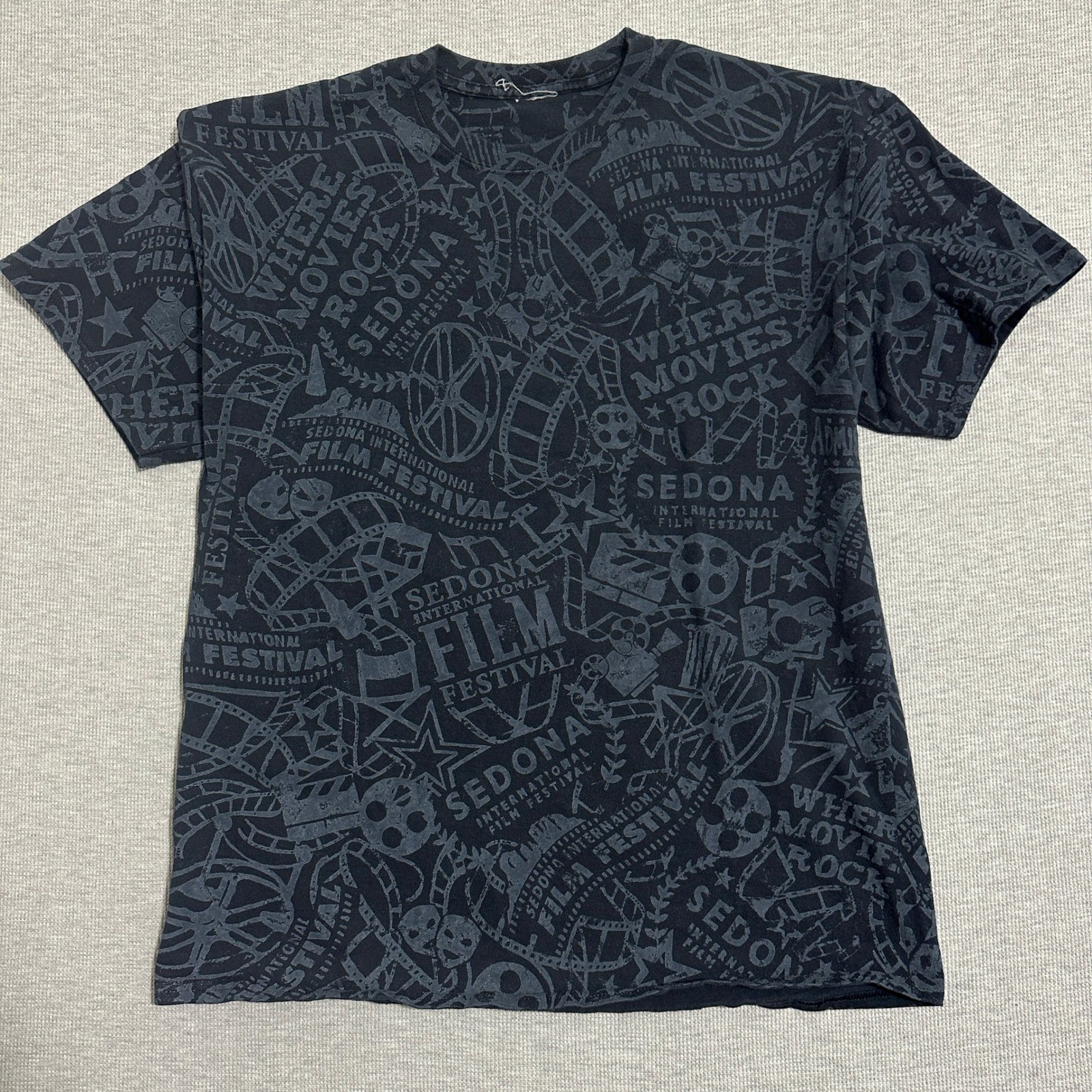 Sedona International Film Festival All Over Print Graphic T-Shirt Mens Black L