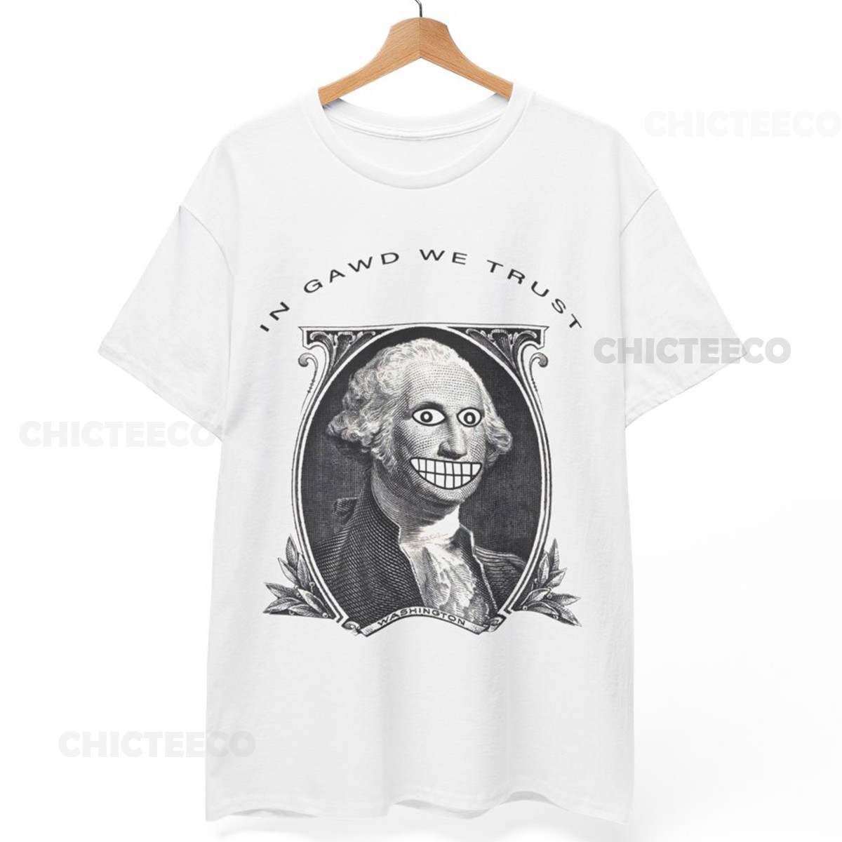In Gawd We Trust Shirt Kurt Cobain Nirvana Grunge 90s Anti-Establishment Unisex