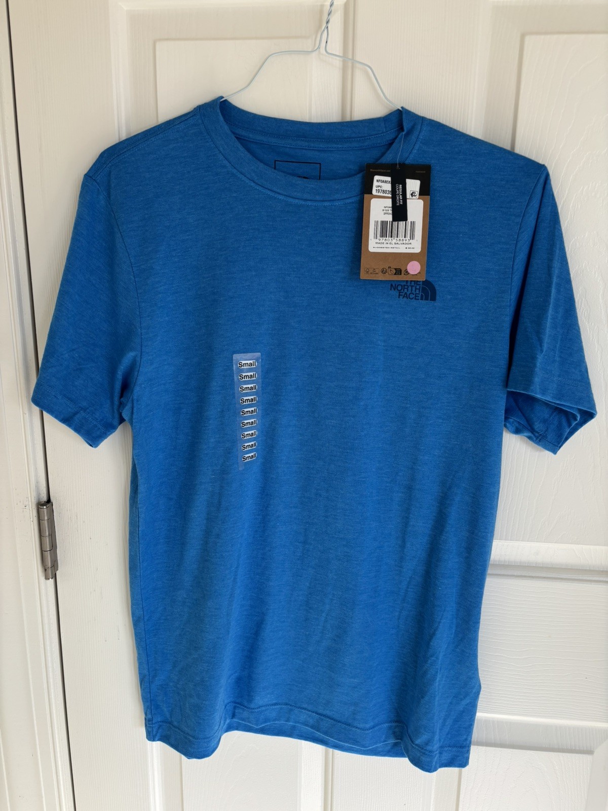 NWT $36 The North Face Men’s S Tri-Blend Tee Blue Performance Cotton Feel