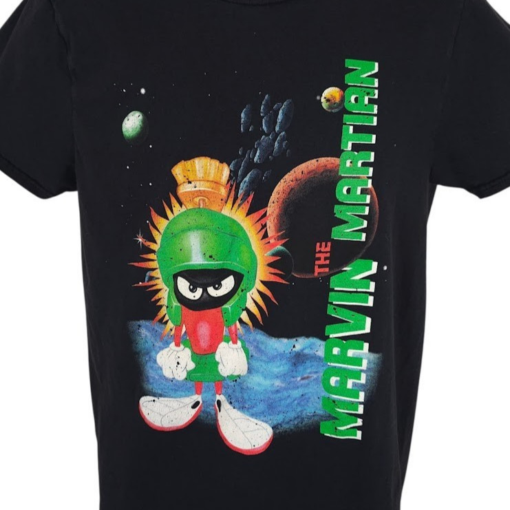 Marvin The Martian T Shirt Mens Size Medium Black Looney Tunes Warner Bros