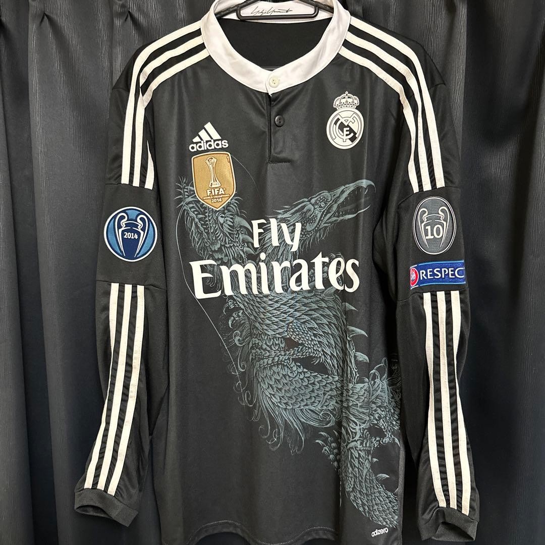 Real Madrid Ronaldo #7 2014/15 Black Dragon LS Jersey Yohji Yamamoto XL