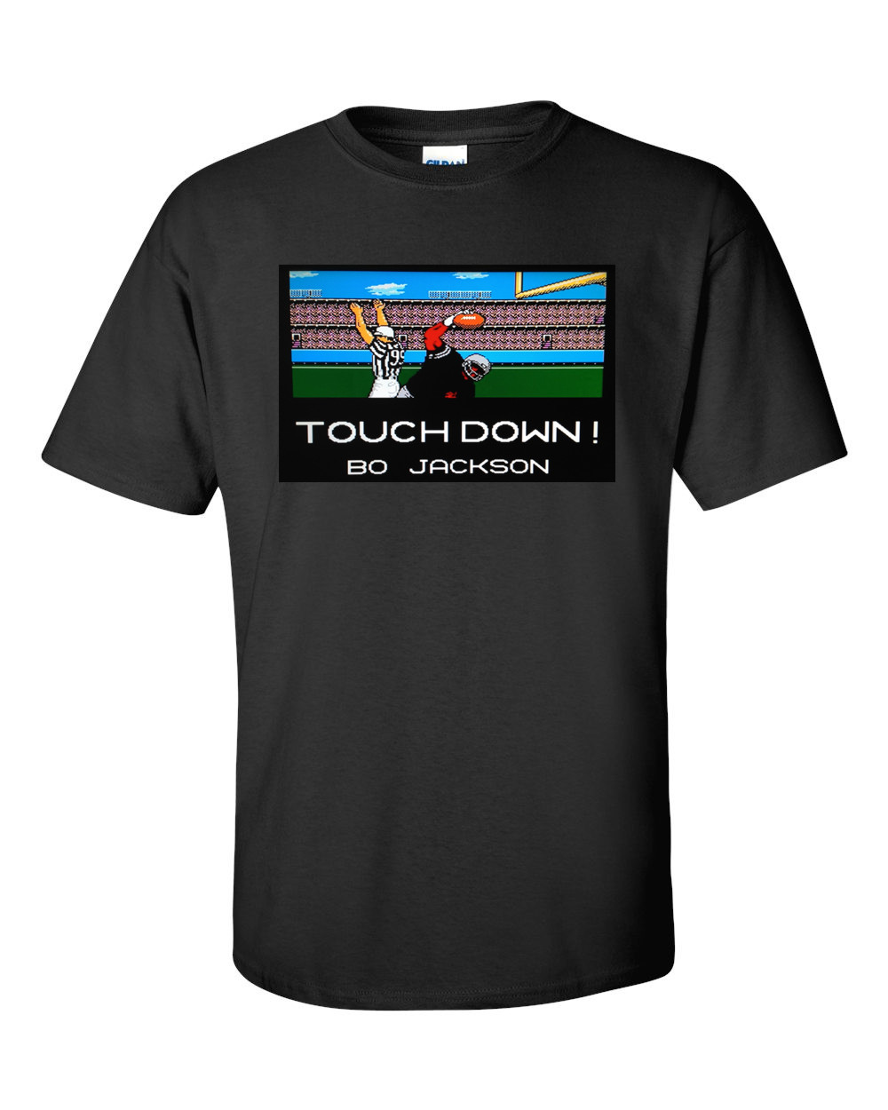 Touchdown Bo Jackson Retro CLASSIC T-Shirt Raiders Tecmo Bowl Game Tee S-5XL New