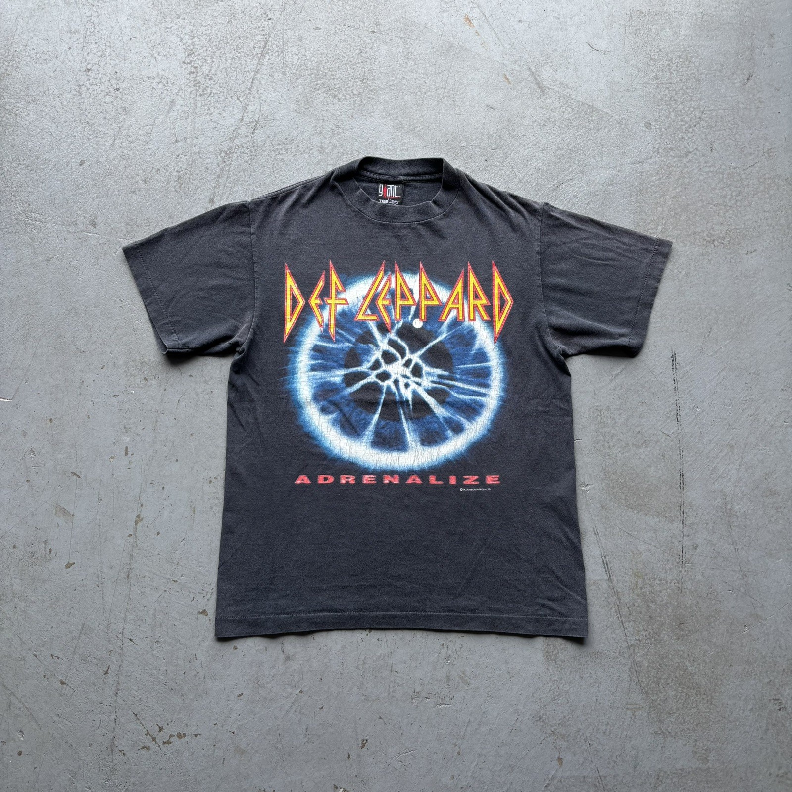 Vintage Def Leppard Adrenalize Shirt Mens XL Black 1992 Single Stitch Faded 90s