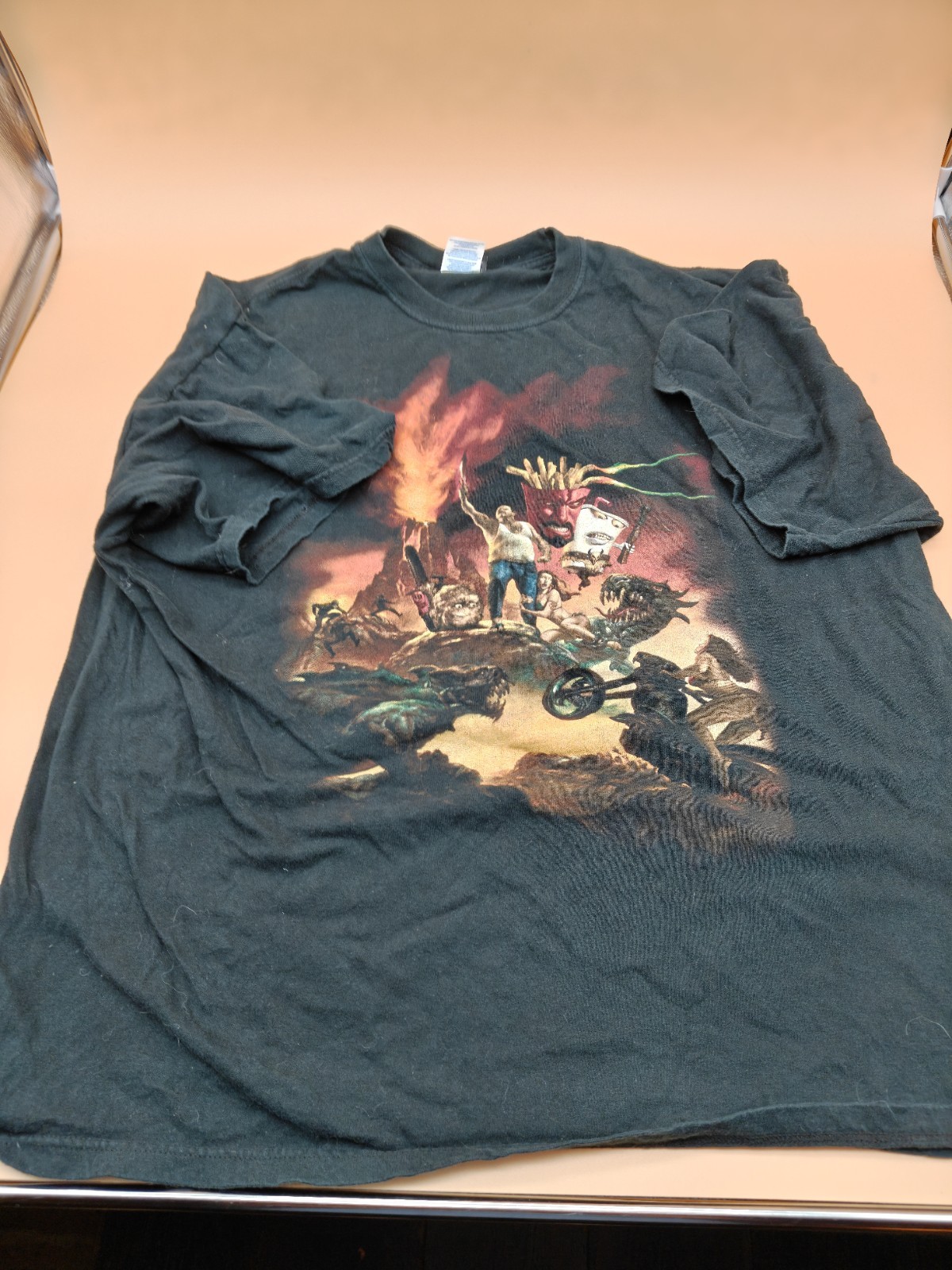 Adult Swim Aqua Teen Hunger Force Graphic T Shirt XXL Black Cartoon Network