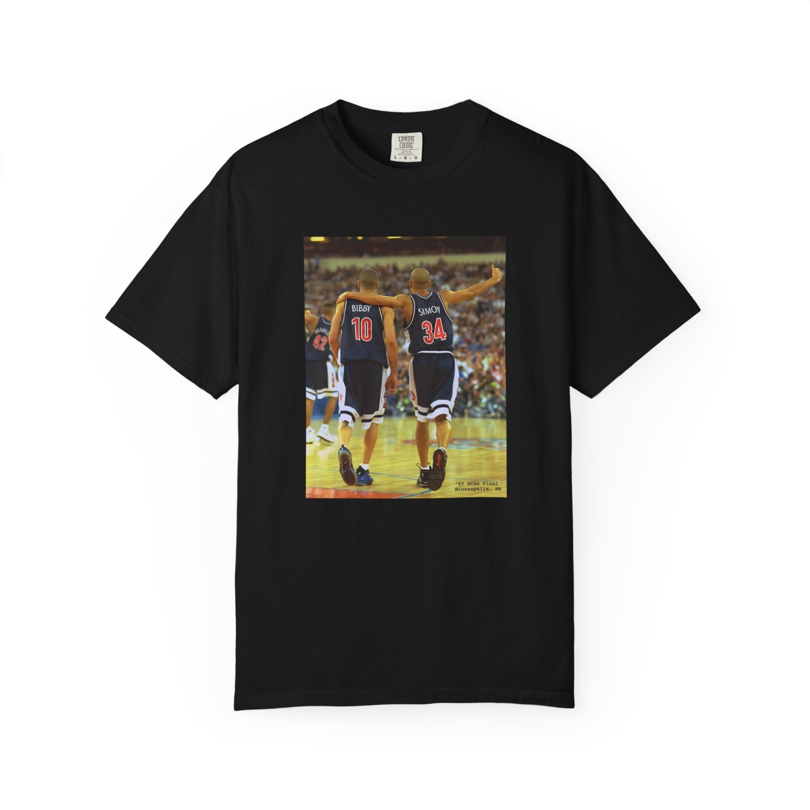 Custom Vintage 90s Arizona Wildcats Mike Biby & Miles Simon Graphic T – Shirt
