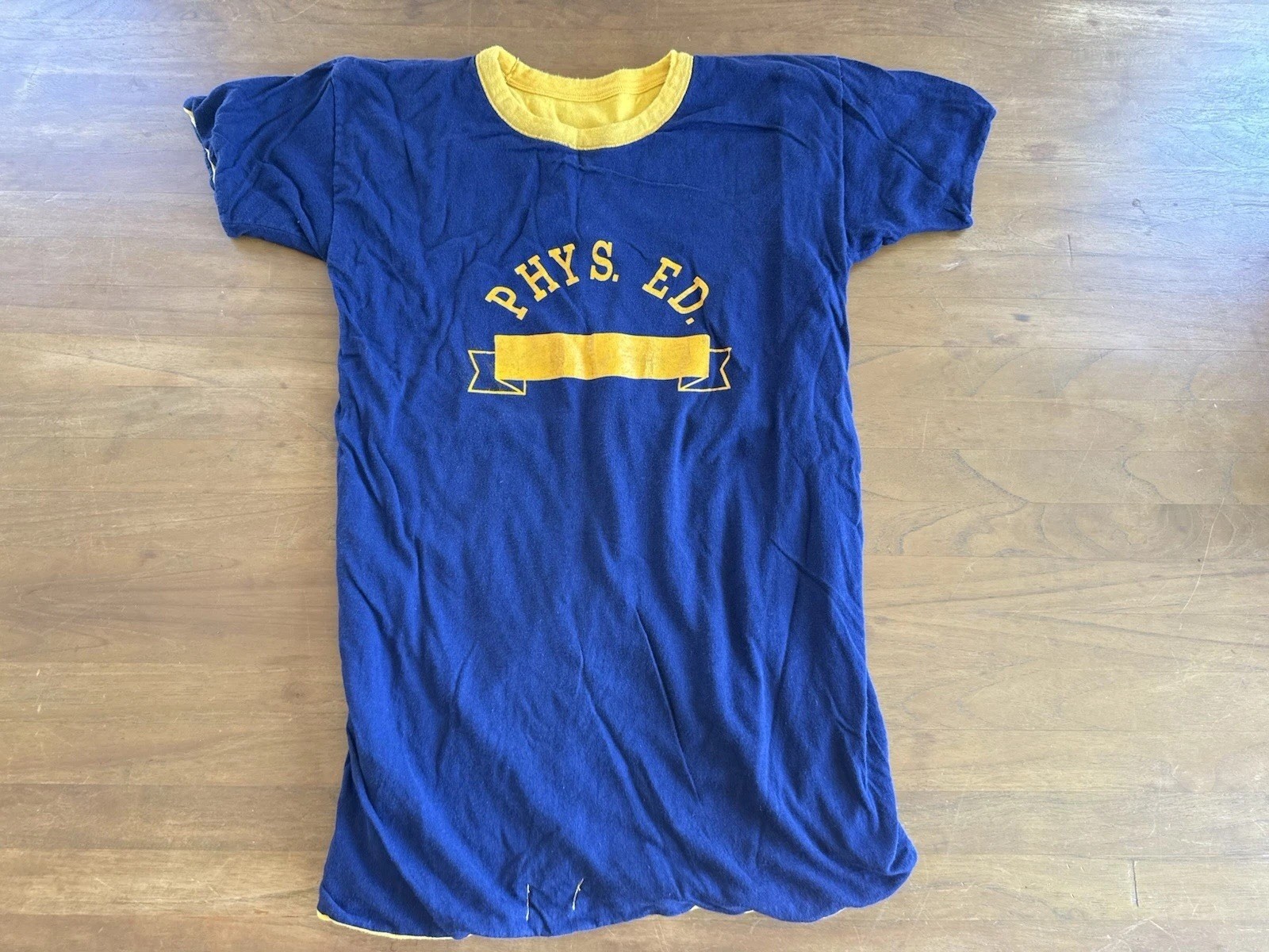 Physical Education PE Johnstown Reversible Gym Uniform Vintage 60S T-Shirt Large