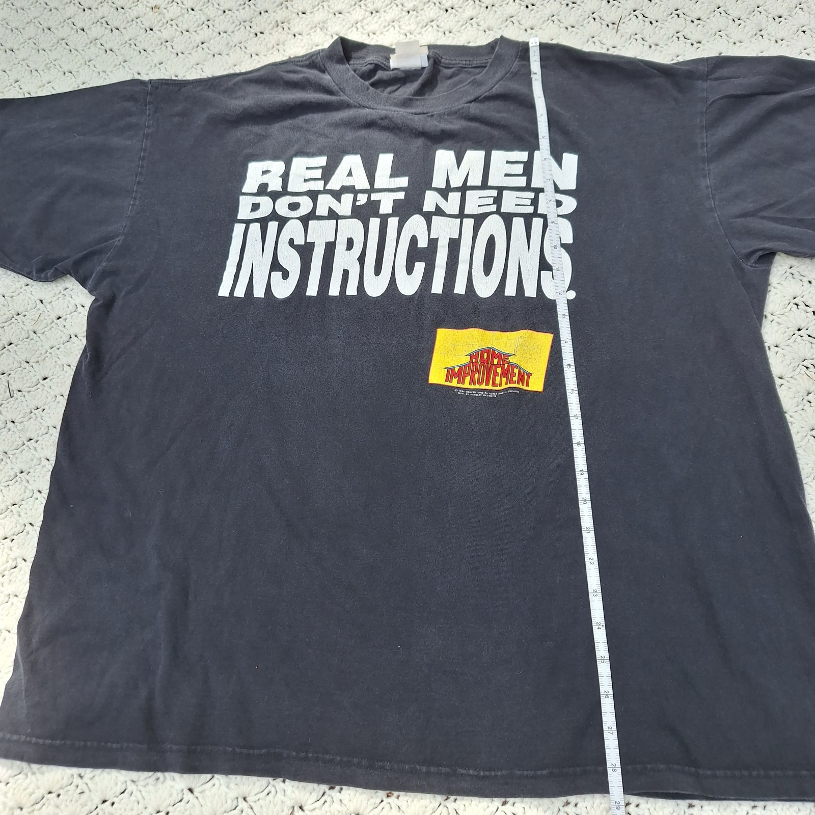 Vtg Home Improvement Real Men Tim Allen TV Show Promo Graphic 90s T Shirt – XL