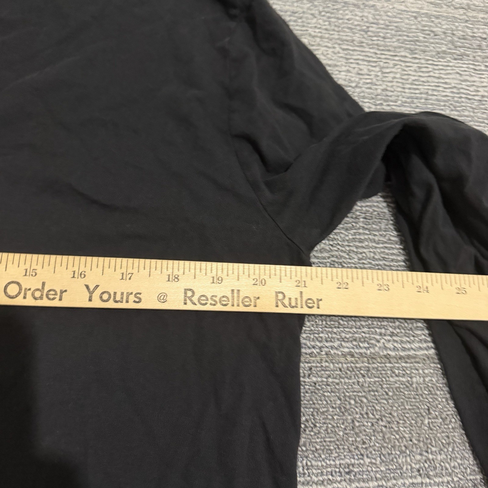 Standard James Perse Shirt Mens 3 Large Black Cotton Long Sleeve Crew USA Made