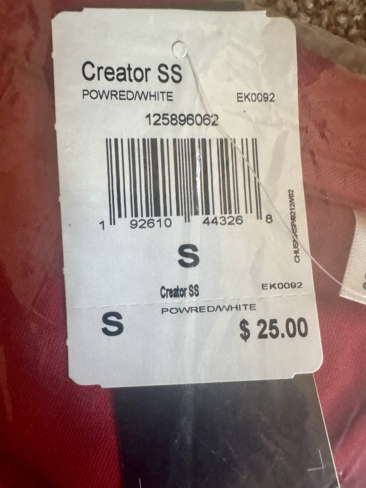 Men&rsquo;s adidas Creator Short Sleeve T-Shirt – Red Size Small EK0092 New In Bag