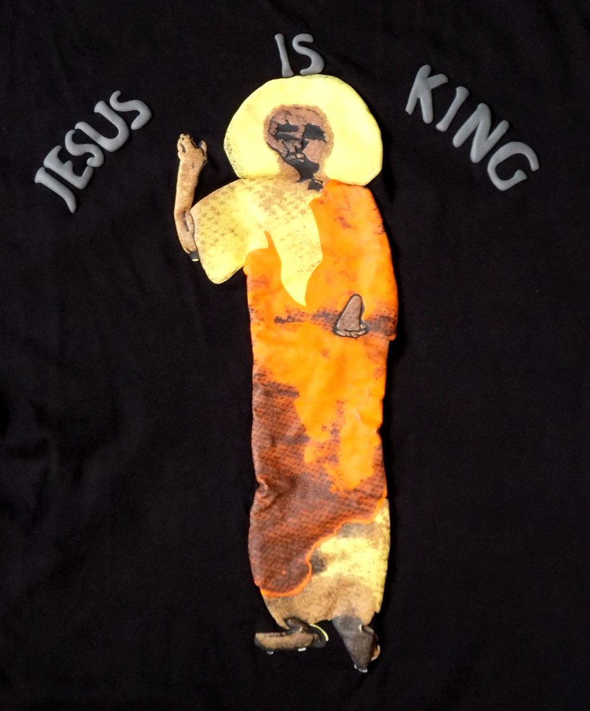 Kanye West Jesus Is King T Shirt Black XL Puffy Print Ye Yeezy Sunday Services