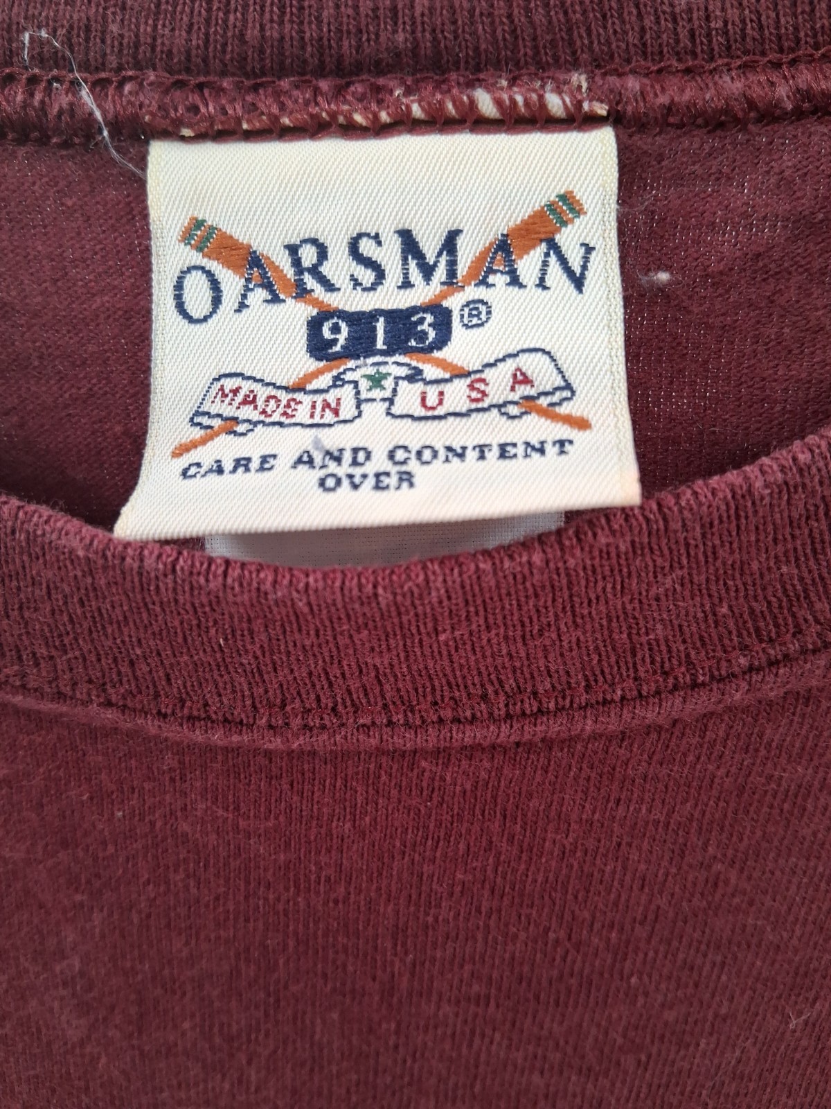Vintage Oarsman 913 Shirt Mens Small Maroon Juneau Alaska Ak Casual Travel Y2k