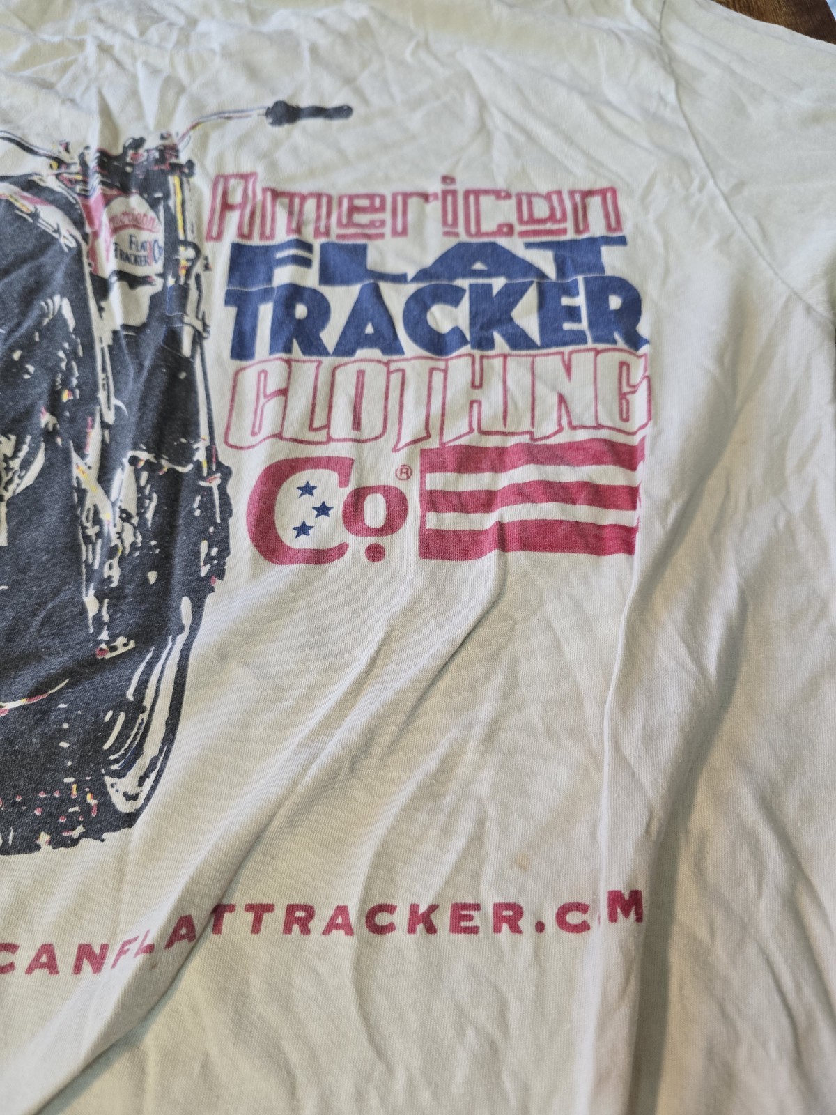 American Flat Tracker White Shirt No Tag A Few Stains Pictured Measurements Pics