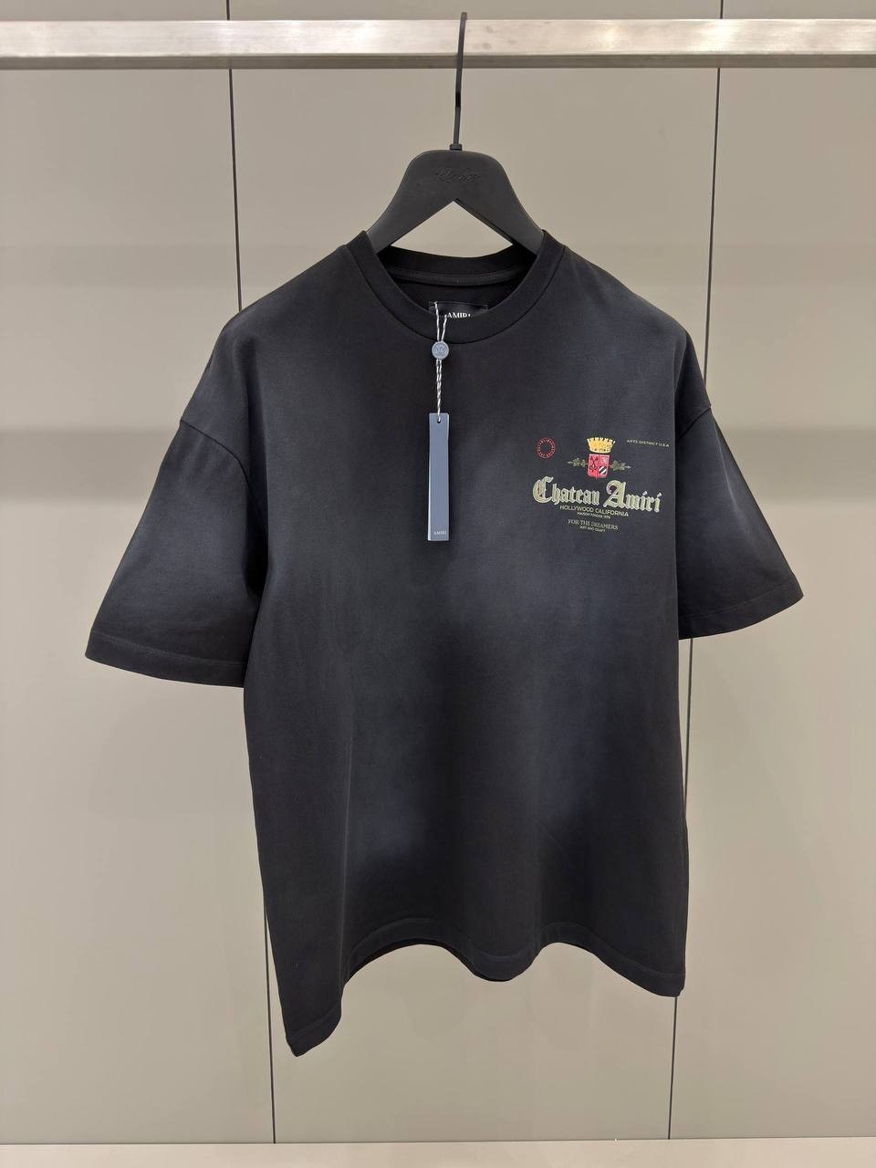 Amiri T-shirt Black Logo Te M sizee